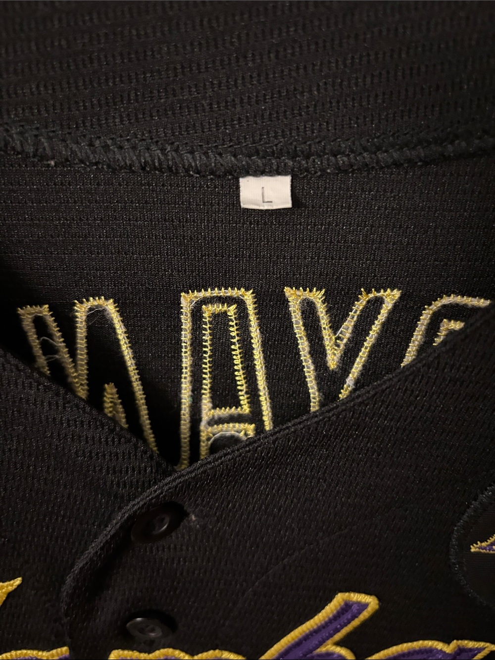 Kobe Bryant Custom Kids' Mamba Baseball Jersey with Purple & Gold Accents - Picture 5 of 6